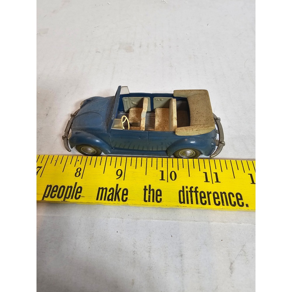 Wiking-Modellbau Blue Volkswagen Beetle Convertible Toy Car Made in Germany